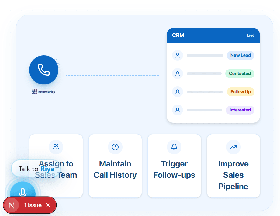 Knowlarity CRM Integration — call to CRM workflow